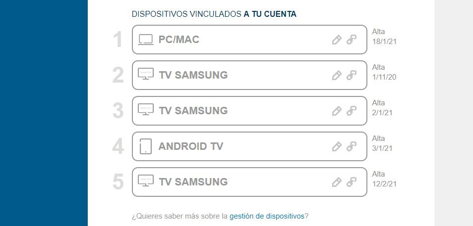 Dispositivos conectados Movistar