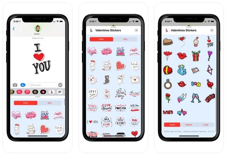 valentines stickers para iphone