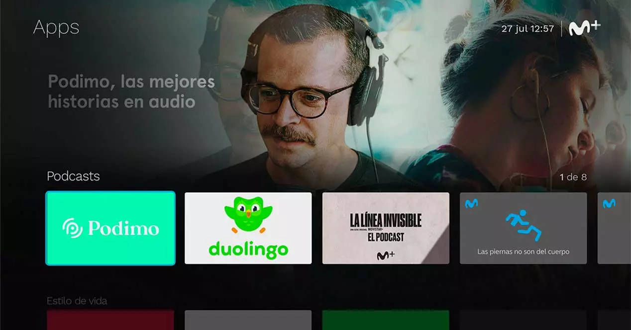 movistar podcasts living app