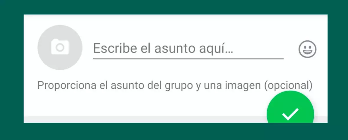 Poner nombre a grupo de WhatsApp