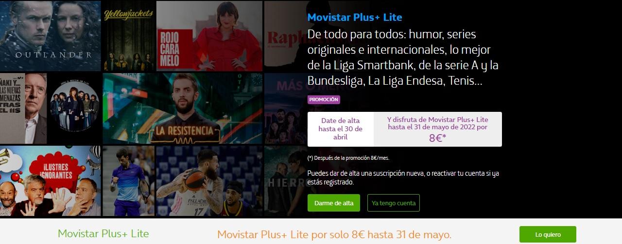 precio movistar plus lite