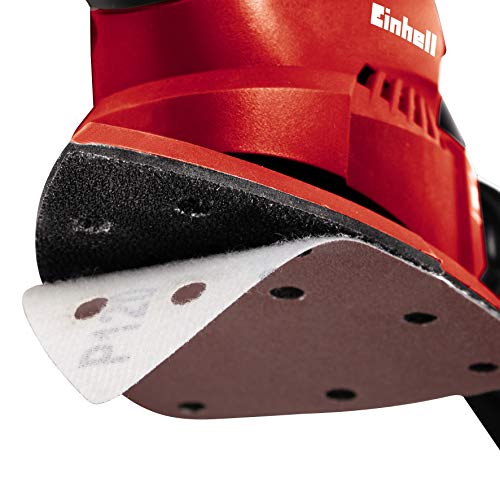 Einhell Multilijadora - TH-OS 1016. 100 W, 24.000 1/min de velocidad de oscilación, agarre suave, bolsa de filtro, extracción de polvo, incluye 1 pieza de papel de lija