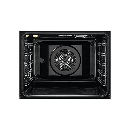 AEG BES331111M Horno Multifunción con Función Limpieza AquaClean, 9 funciones, Cocción Uniforme, Ventilador XXL, Reloj Electrónico + Mandos, Antihuellas, Bandeja XXL, Inox, Clase A, 72 Litros