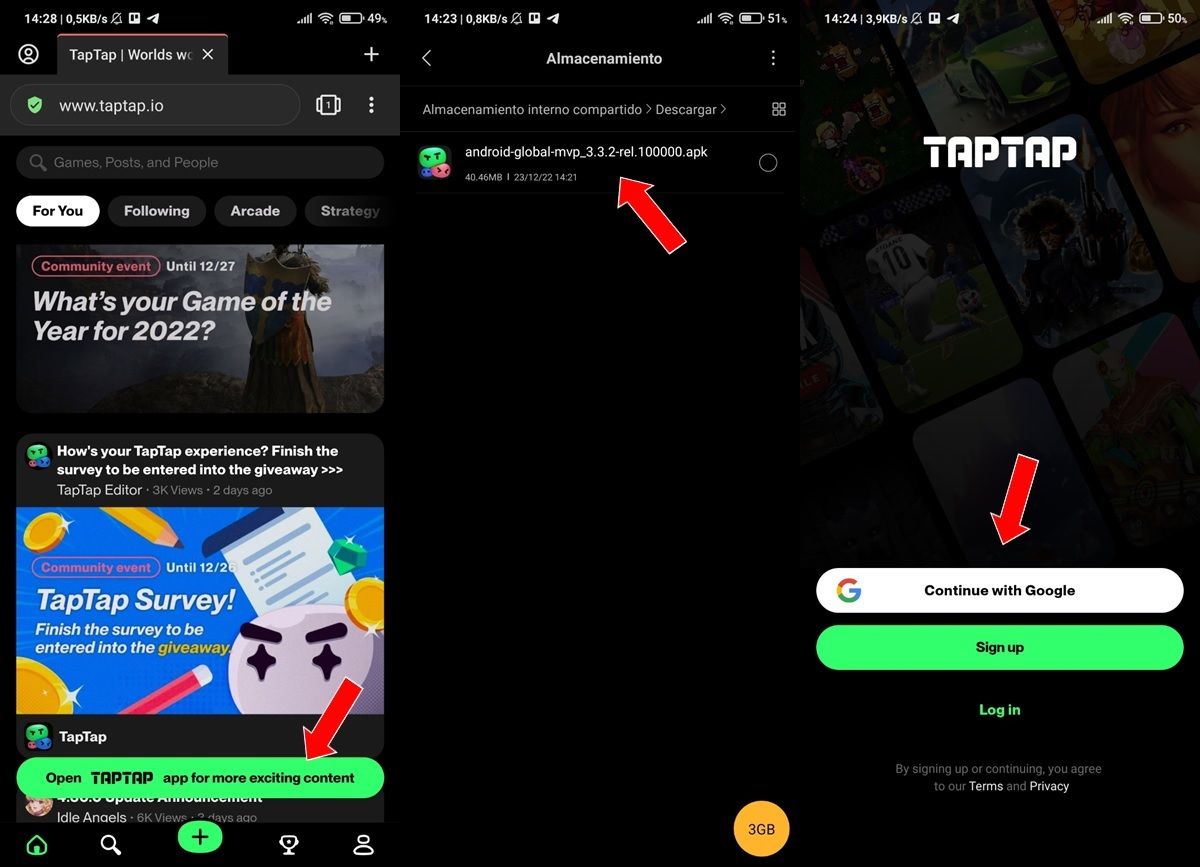 Como descargar e instalar TapTap.io en un movil Android