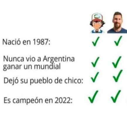 meme messi campeon del mundo ash pokemon