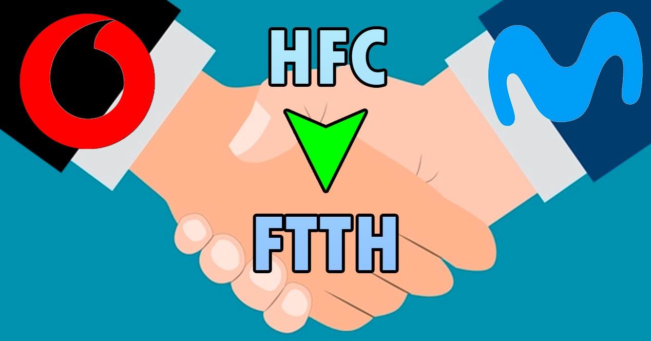 movistar vodafone hfc ftth