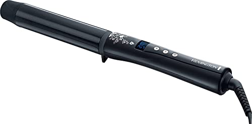 Remington CI9533 Pearl Pro Curl - Rizador de Pelo, Cerámica Avanzada, Crea Rizos Grandes y Ondas Suaves, Temperatura hasta 210°C, Digital, Punta Fría, Ondulador de Pelo con Barril de 32 mm, Negro