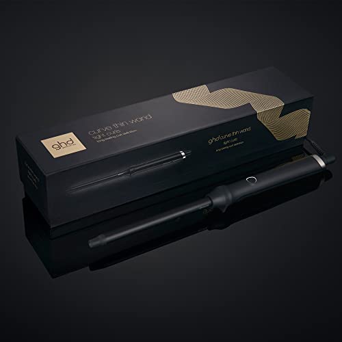 ghd curve thin - Rizador de pelo profesional fino para crear rizos muy definidos, tecnología con calentador PTC 185º, color negro