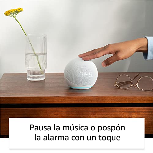 Nuevo Echo Dot (5.ª generación, modelo de 2022) con reloj | Altavoz inteligente con reloj y Alexa | Gris azulado