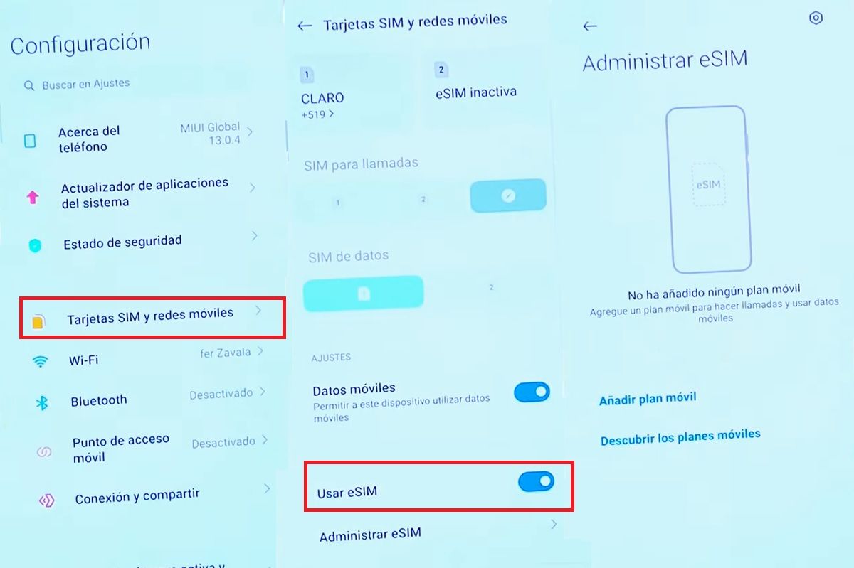 como anadir esim a un movil xiaomi