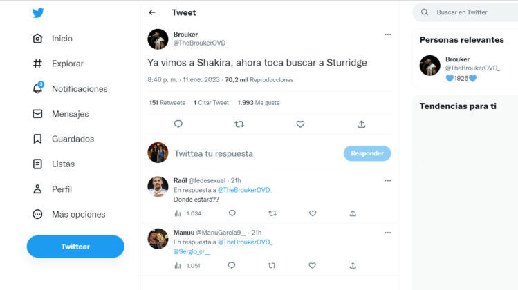 Dónde está Sturridge, tendencia junto a Shakira en Twitter