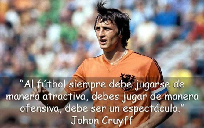 Foto con frase de futbol