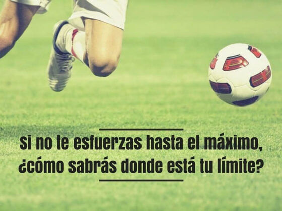 Imagen con frase de futbol