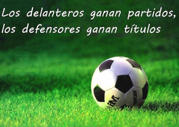 Imagen con frase de futbol motivadora