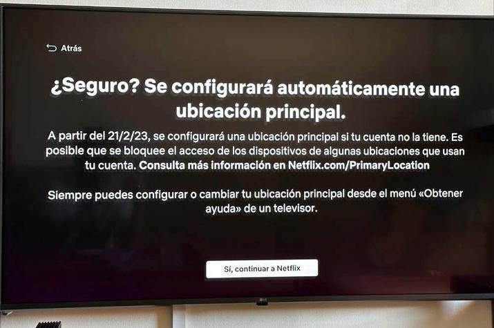 Ubicación principal Netflix