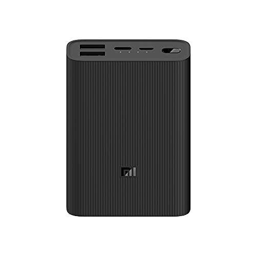 Xiaomi 10000mAh Mi Power Bank 3 Ultra Compact - Diseño Compacto, batería con un núcleo, Carga rápida Inteligente, Negro (Versión ES + 3 años de garantía)