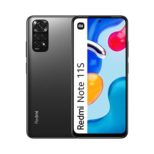 Xiaomi Redmi Note 11S - Smartphone 6+128GB, Pantalla AMOLED 6.43" 90Hz FHD+, MediaTek Helio G96, cámara Profesional 108MP, 5000mAh, Gris Grafito (2 años de garantía)