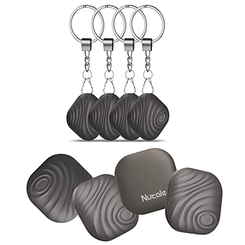 Nutale Air Buscador de Llaves Bluetooth Tag - 4PCS Negro Conectarlo al iPhone para Encontrar Objetos - Localizador de Llaves Buscador para Llaves, Carteras de Mascotas o Mochilas y Llave Coche