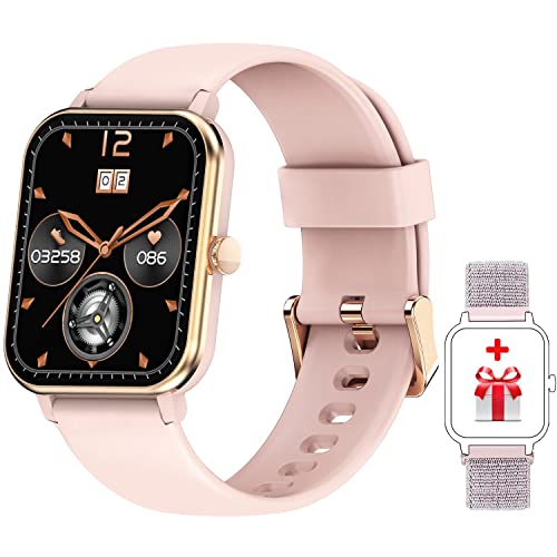Smartwatch, Reloj Inteligente Mujer Hombre - Oxímetro Termometro, Caloría Podómetro, Reloj Deportivo Pulsometro, Pantalla Grande 1,69 Pulgada, Smartwatches Fashion para Mujer Hombre (Versión Mejorada)