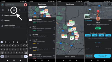 Gasolineras en Waze con un móvil Xiaomi