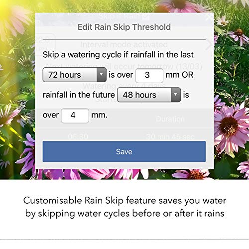 LinkTap D1 Temporizador de Riego Inalámbrico y Gateway -Programador Inteligente de Riego de 2 Zonas, Medidor Flujo Incorporado y Sensor de Caída, Detección de Fallas y Notificaciones, IP66, Alexa