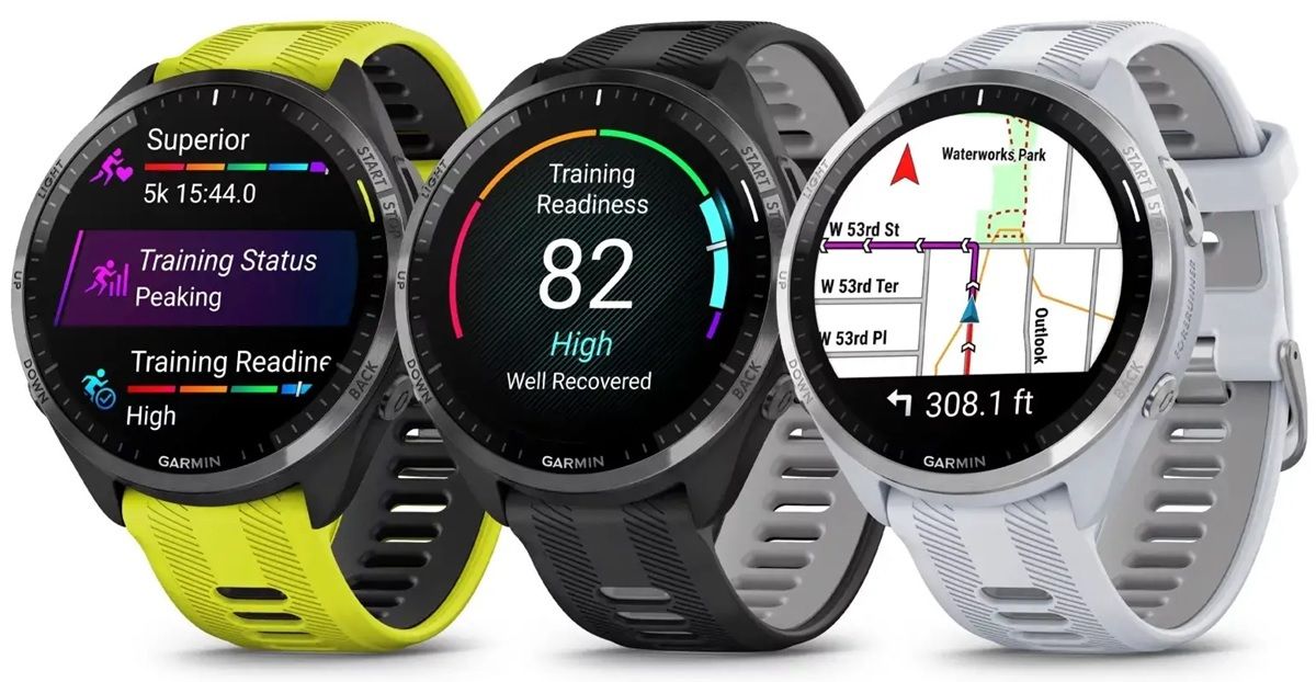 Garmin Forerunner 965 una version más cara con metricas de rendimiento adicionales