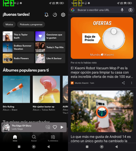 Spotify y Google Chrome en Xiaomi