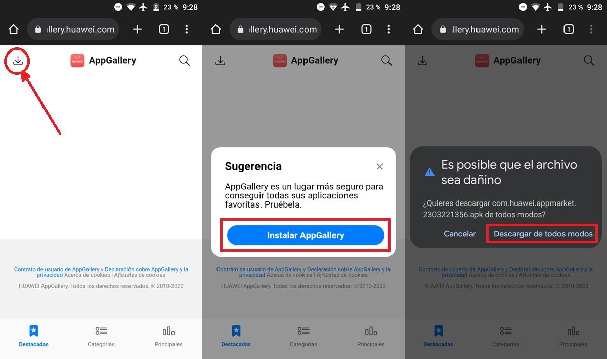 como descargar appgallery huawei