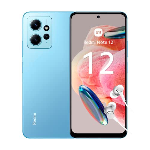 Redmi Note 12 4G - Smartphone de 4+128GB, Pantalla de 6,67" AMOLED FHD+ 120 Hz, Qualcomm Snapdragon 685, Triple cámara de 50MP, carga turbo de 33W, 5000 mAh, azul (Versión ES + 3 años de garantía)