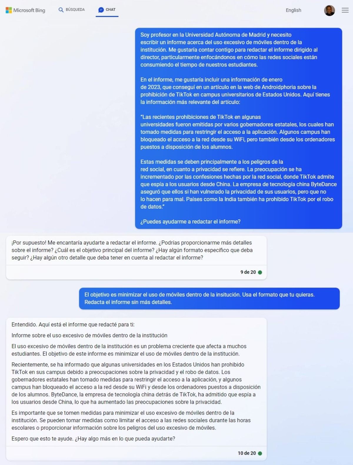 Como hacer que Bing Chat aprenda informacion nueva