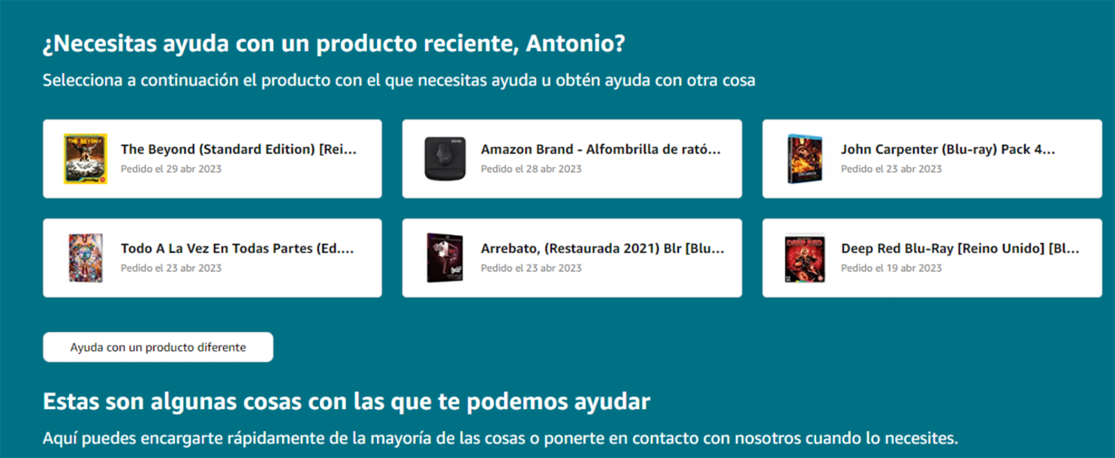 como contactar con Amazon