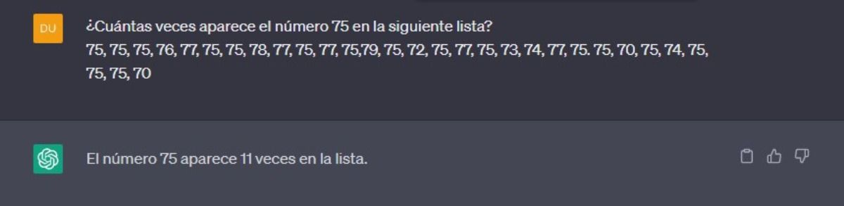 chatgpt no es bueno contando numeros