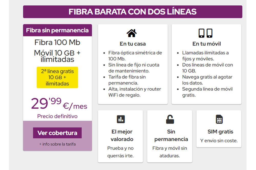 suop fibra y dos móviles