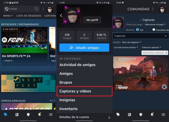 como pasar capturas de pantalla steam deck a movil