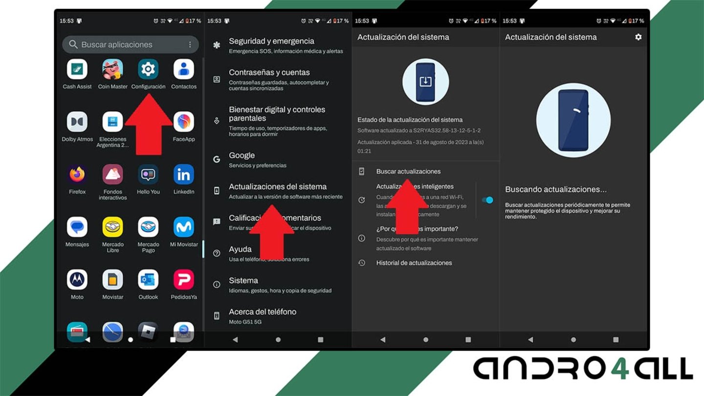 Actualizar la version de Android en un móvil nuevo