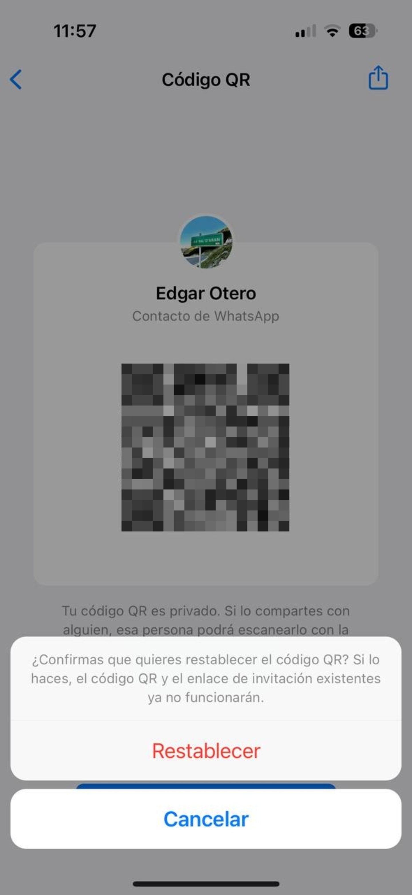 Cómo compartir tu perfil de WhatsApp con un QR