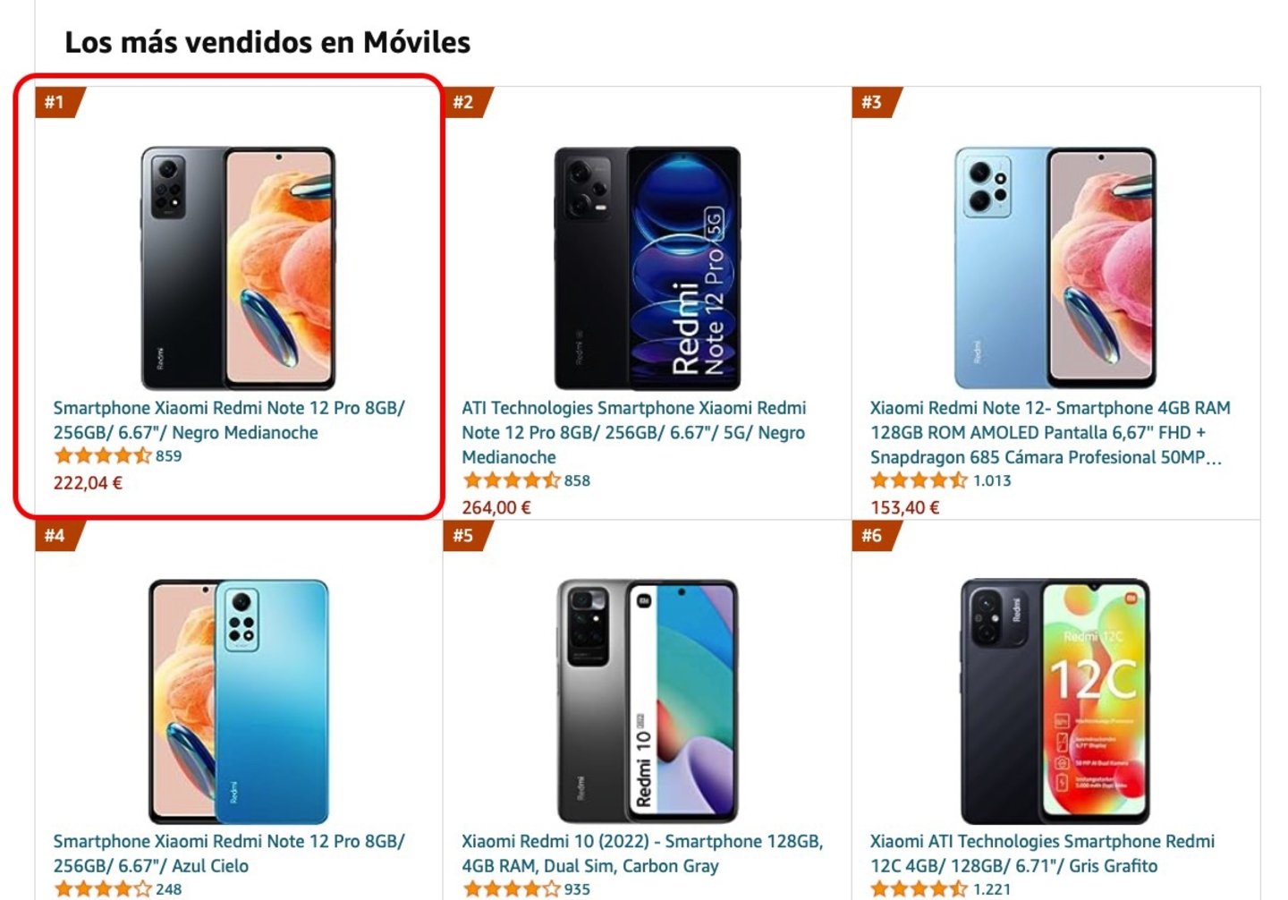 moviles mas vendidos amazon