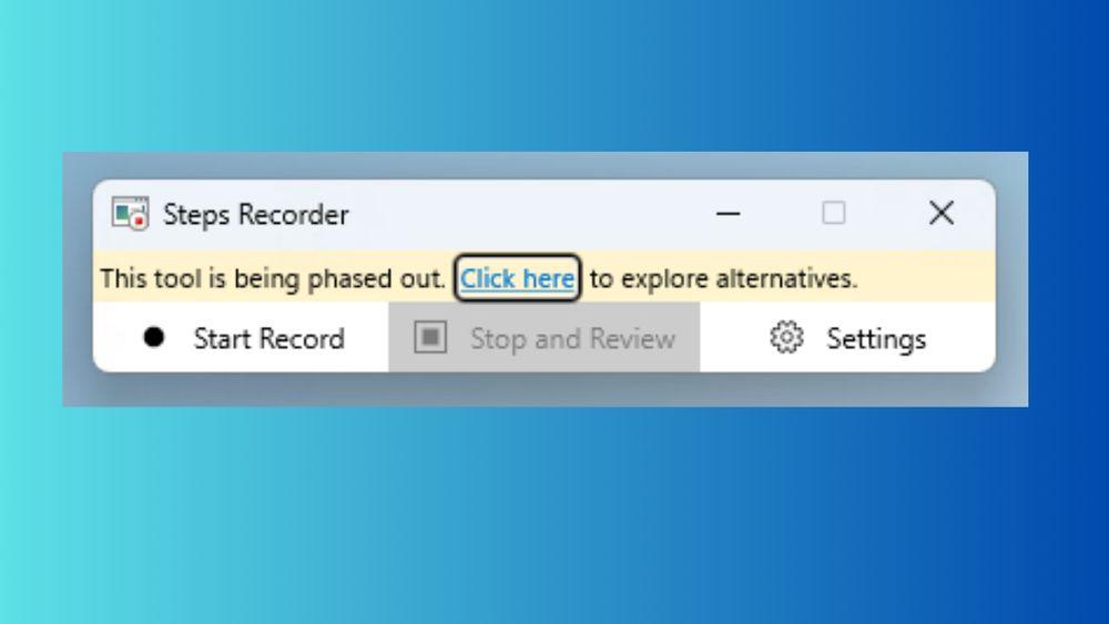 Aviso de Steps Recorder en Windows 11