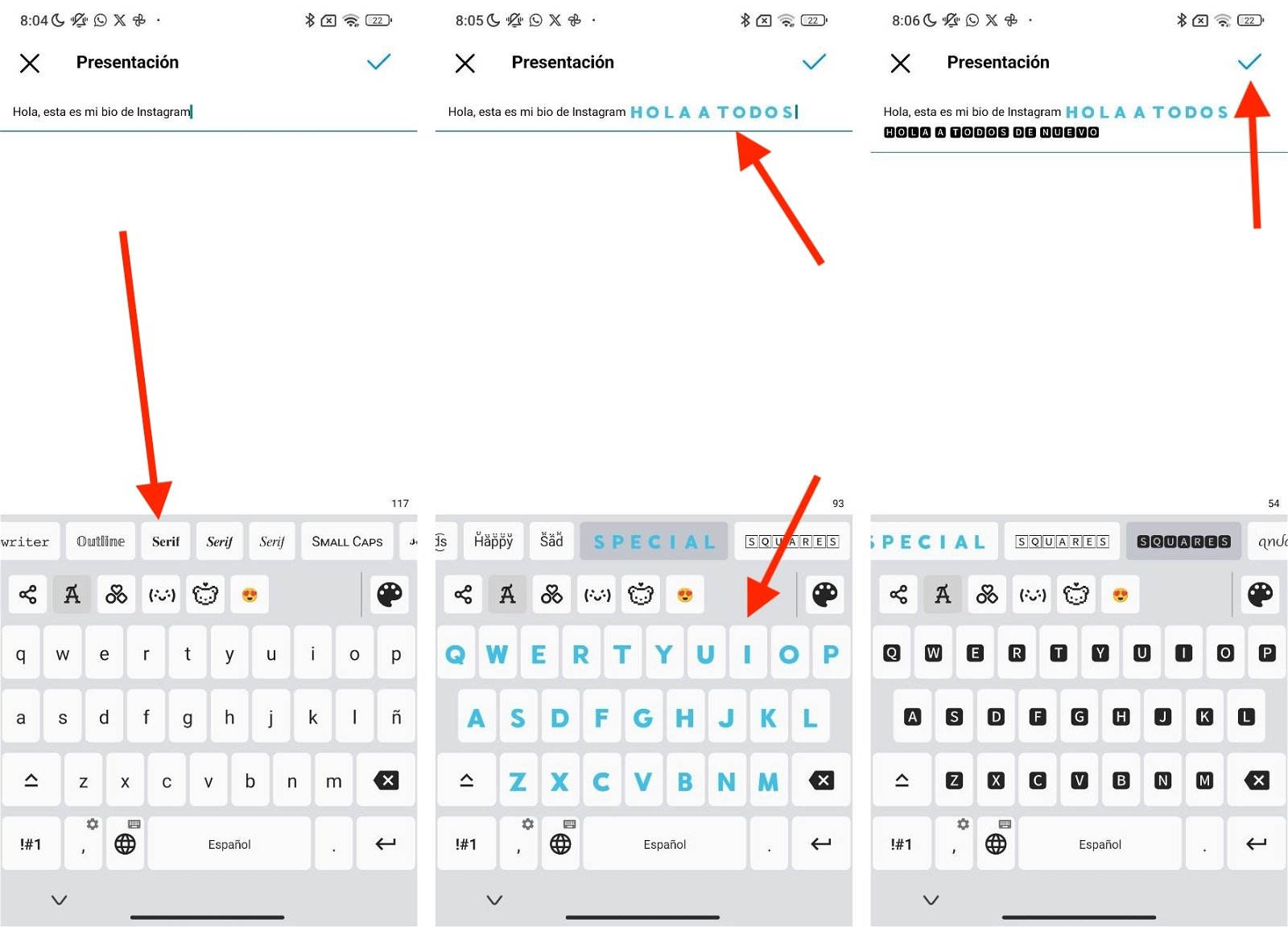 Cómo cambiar la letra de Instagram de la bio y el perfil