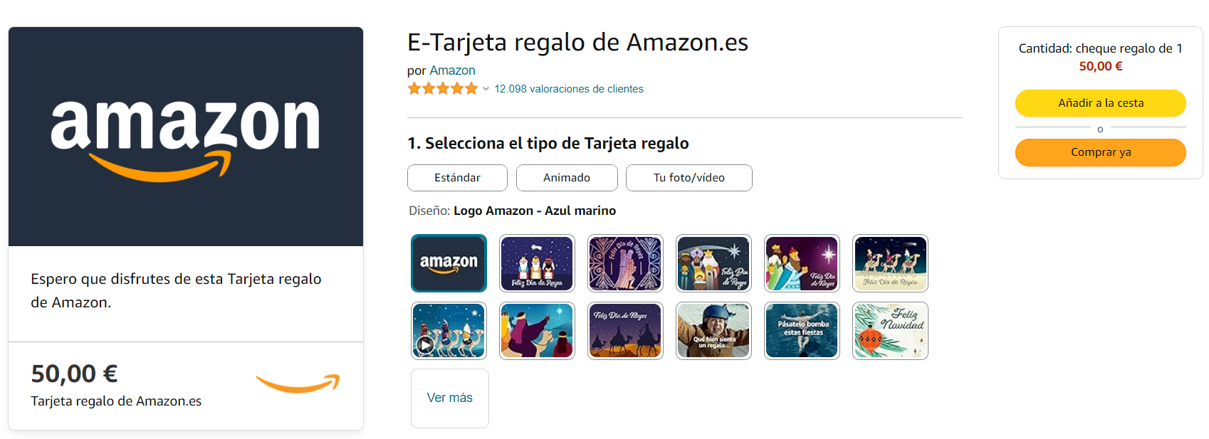 Amazon comprar tarjeta de regalo