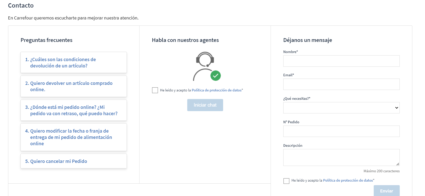 Carrefour atención al cliente