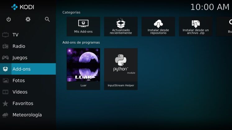 como instalar luar en kodi - paso 11