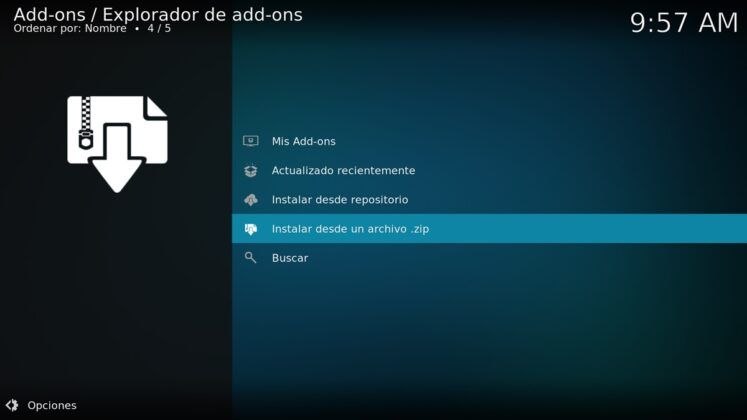 como instalar luar en kodi - paso 7