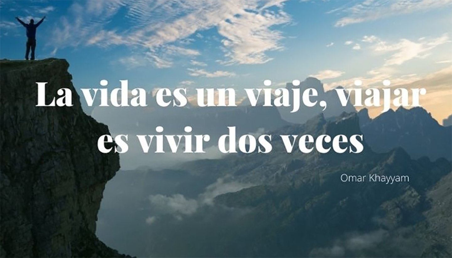 Frases de viaje de una sola palabra para Instagram