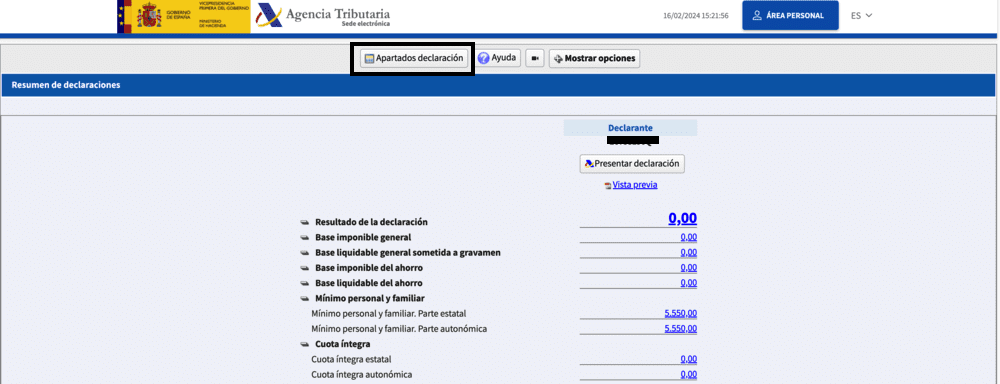 declaración de la renta 2024