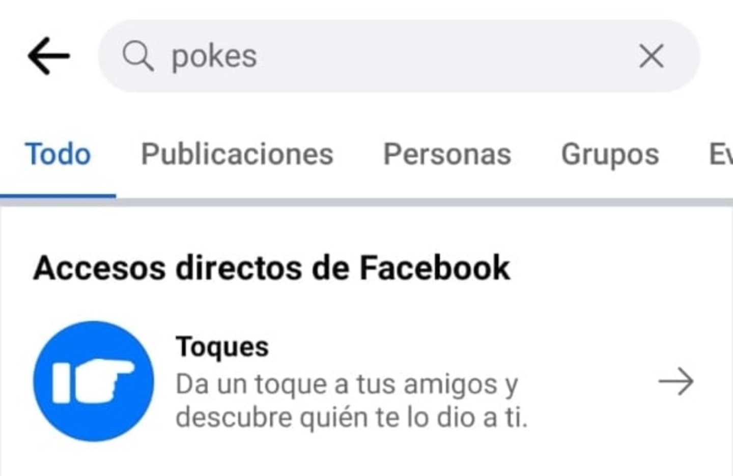 Botón para dar un toque en Facebook