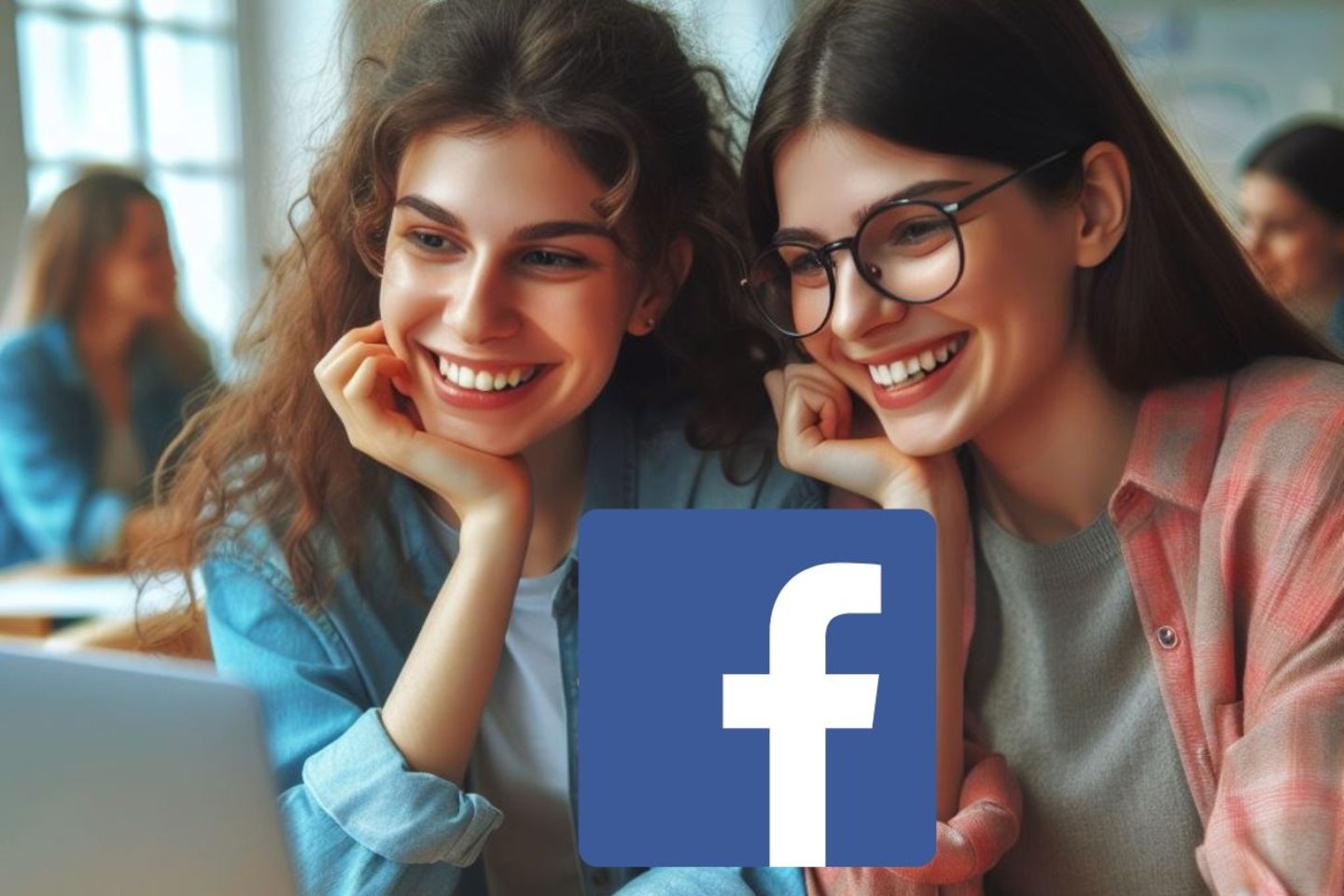 Dos amigas chateando por Facebook