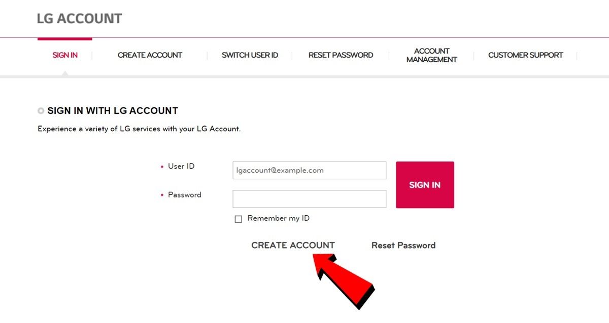 Crea una cuenta de desarrollador en la web de LG