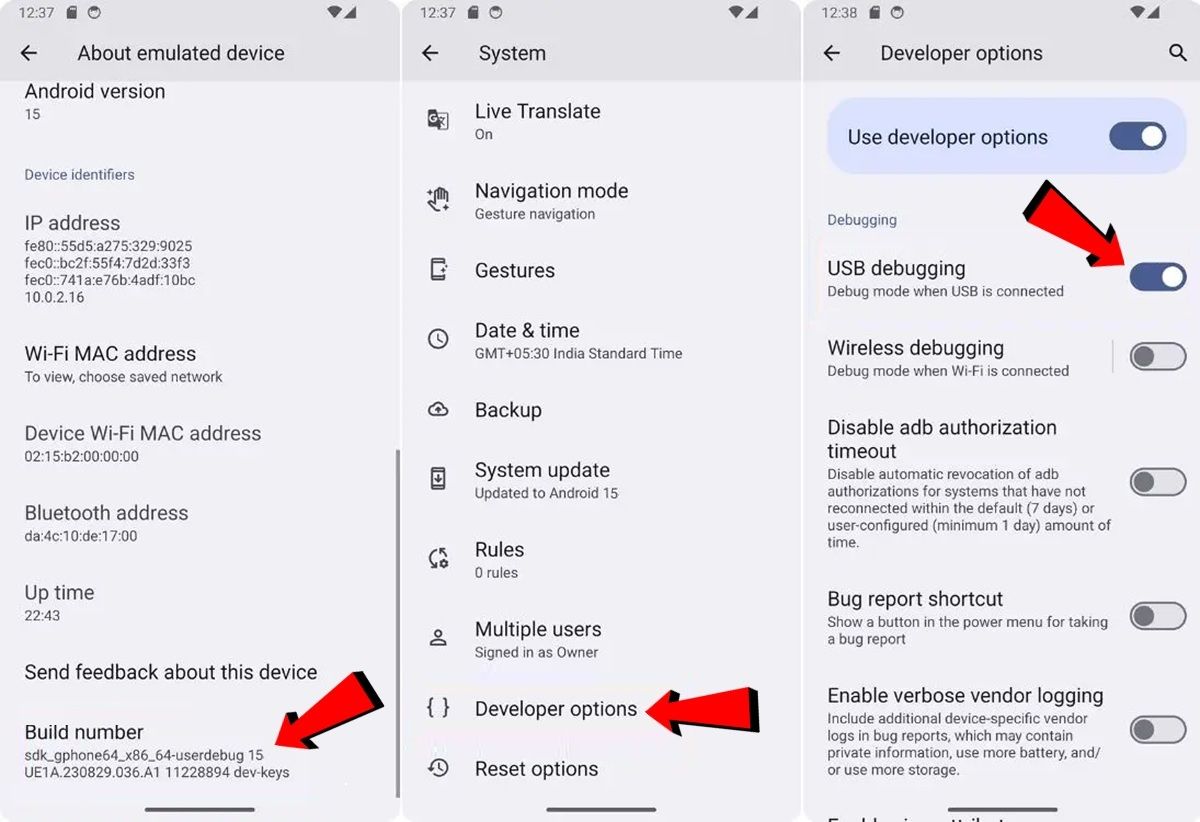 Activa la depuracion USB de tu movil android