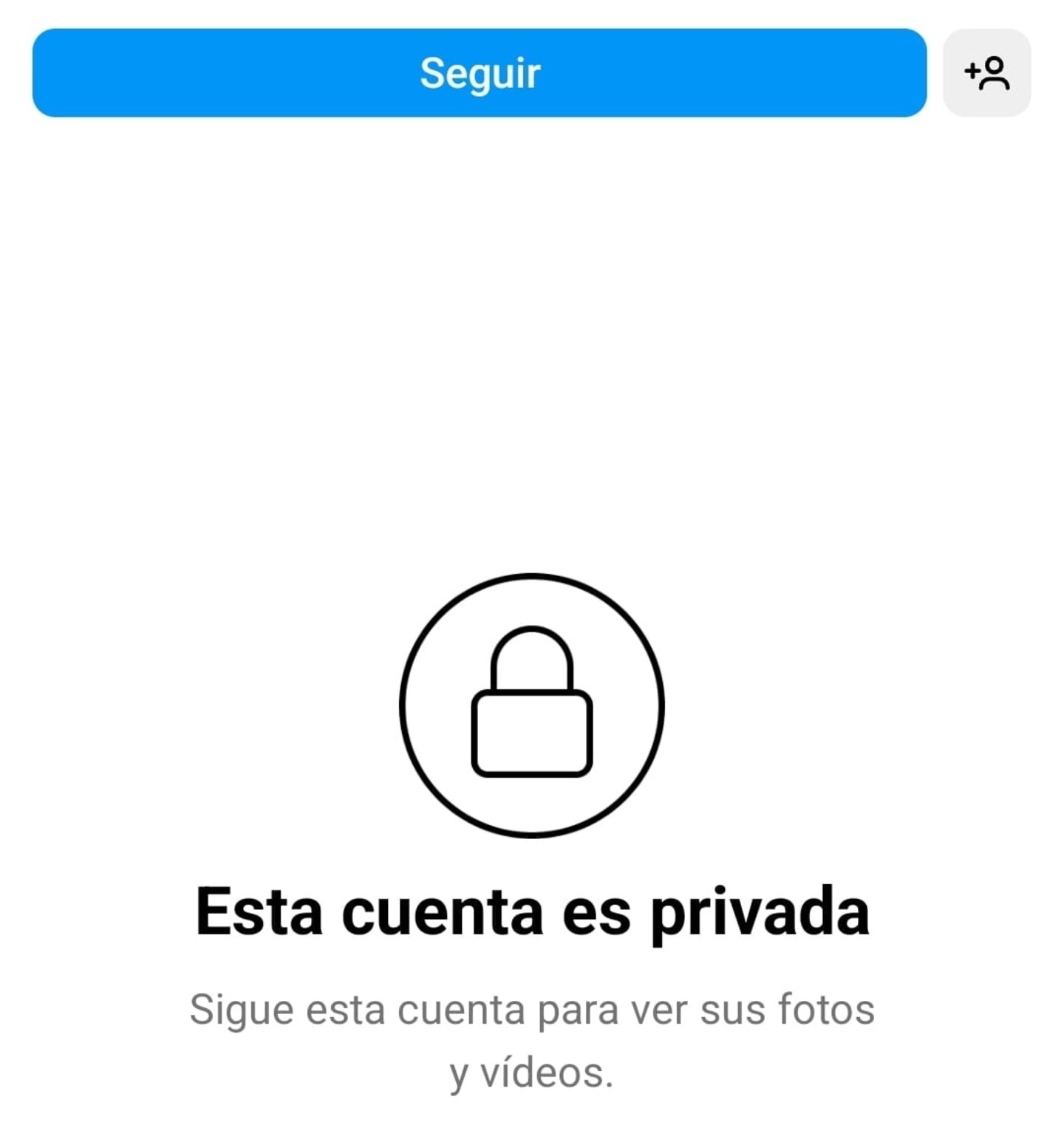 Solicitud de seguimiento en Instagram